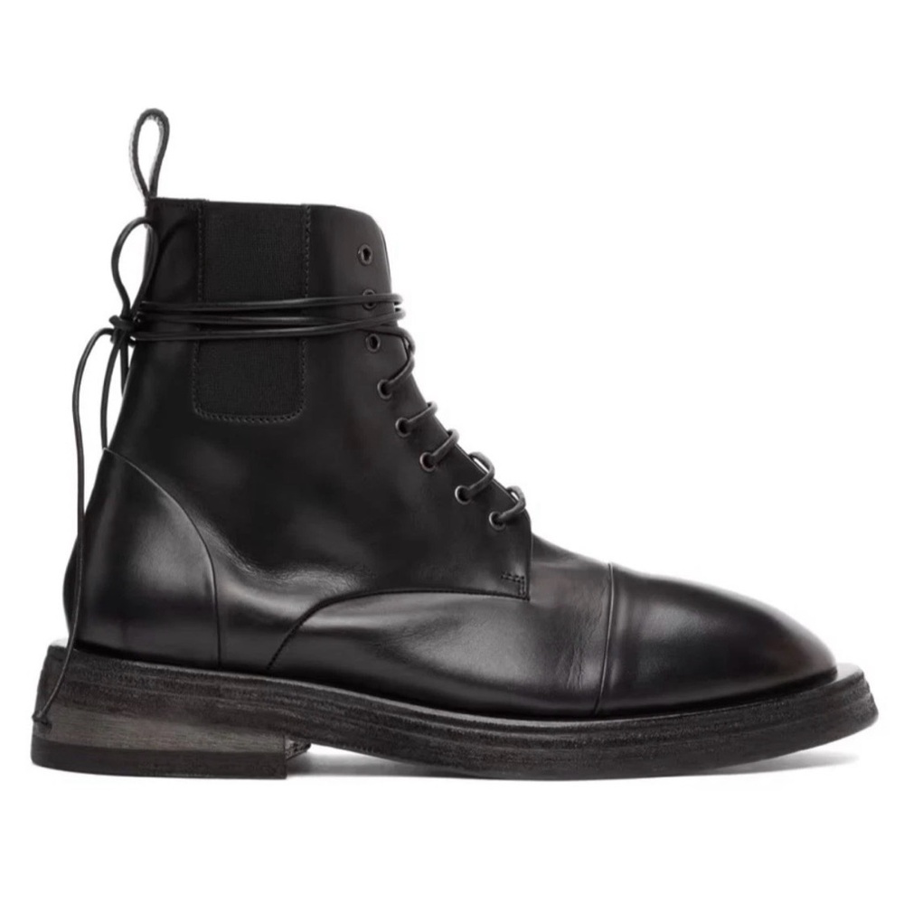 MARSÈLL Black Mentone Lace-Up Boots Size 45 US 12 MSRP $1340